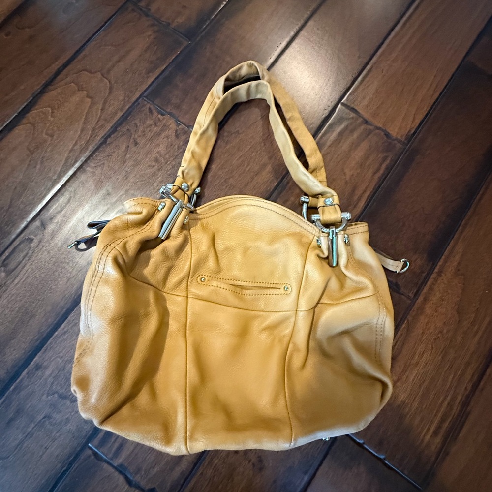 B. Makowsky Mustard Leather Satchel